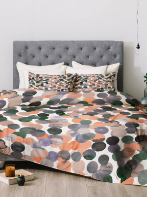 Amy Sia Gracie Spot Comforter Set Orange - Deny Designs