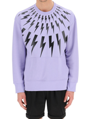 Neil Barrett Thunderbolt Print Sweatshirt