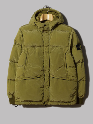 Stone Island Hooded Down Jacket (dark Beige)