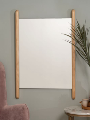 Wooden Dowel Hanging Mirror