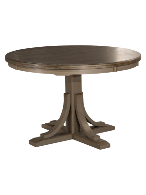 Clarion Round Dining Table Distressed Gray/multistep Wirebrush - Hillsdale Furniture