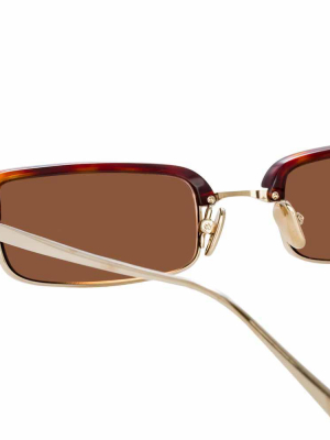 Linda Farrow Leona C4 Rectangular Sunglasses
