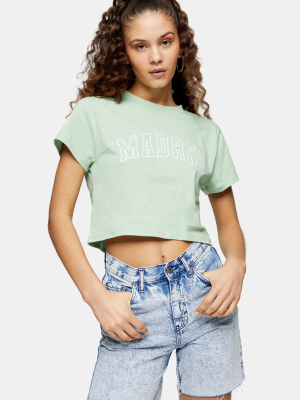 Green Madrid Crop T-shirt