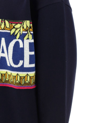 Versace Logo Intarsia Knit Jumper