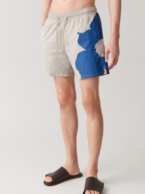 Recycled Polyester Floral Print Swim Shorts