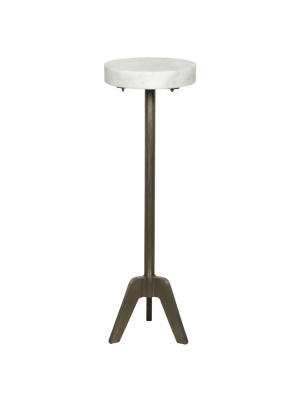 Noir Fiasco Side Table - Silver