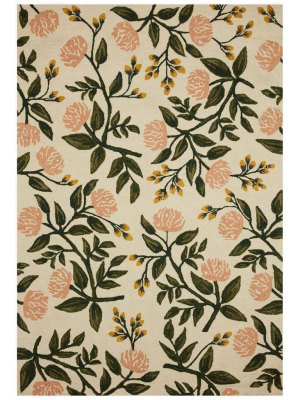 Loloi Rifle Paper Co. Joie Rug - Peonies Blush