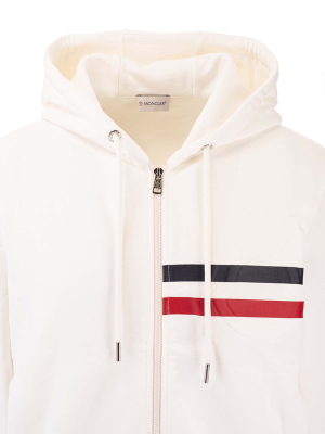 Moncler Logo Print Drawstring Hoodie