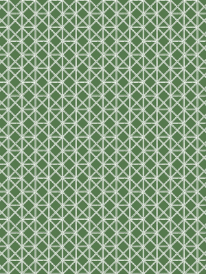 Lisbeth Geometric Lattice Wallpaper In Green From The Pacifica Collection By Brewster Home Fashions