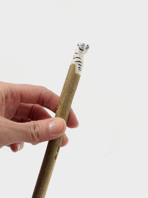 Wooden White Tiger Pen