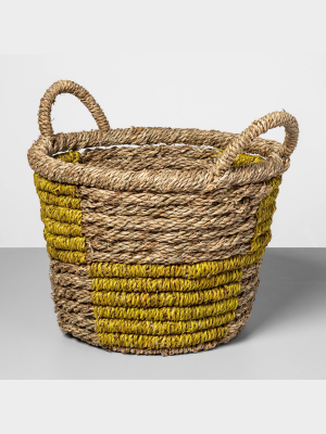 12.2"x12" Decorative Basket Natural Yellow - Opalhouse™