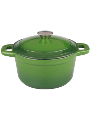 Berghoff Neo 3 Qt Cast Iron Round Covered Dutch Oven, Green