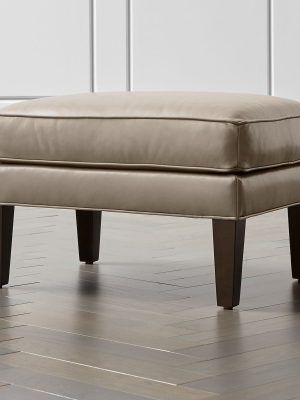 Luxe Leather Ottoman