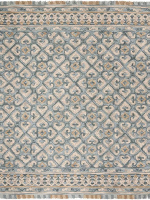 Blossom Light Beige/blue Area Rug