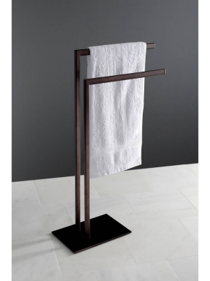 Edenscape Pedestal Dual Towel Rack - Kingston Brass