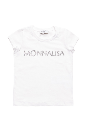 Monnalisa Embellished Logo T-shirt