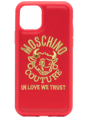 Moschino Logo Embroidered Iphone 11 Pro Case