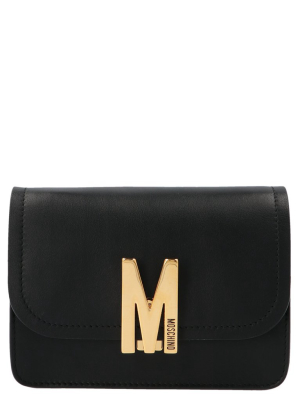 Moschino M Logo Plaque Crossbody Bag