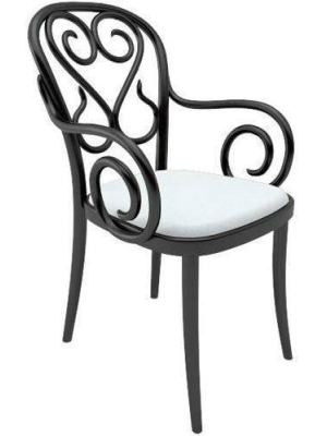 August Thonet No. 4 Bentwood Armhair (upholstered) By Ton