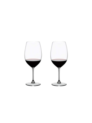 Riedel Vinum Bordeaux Grand Cru Crystal Dishwasher Safe Stemmed Red Wine Glass, 33.86 Ounce (2 Pack)