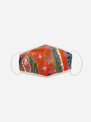 Fitted Mask Paisley Print