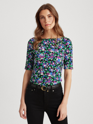 Floral Cotton-blend Top