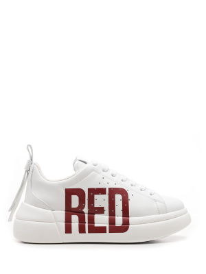 Redvalentino Logo Print Bow Sneakers