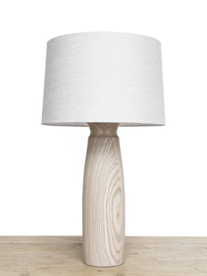 Solid Ash Wood Lamp Pair