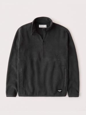 Half-zip Fleece Mockneck Sweatshirt