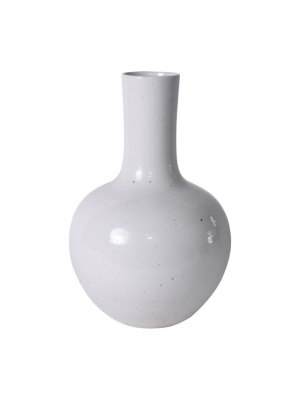 Busan White Globular Vase In Various Sizes