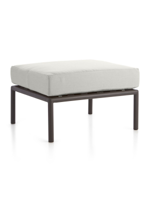 Morocco Graphite Ottoman With White Sunbrella ® Cushion