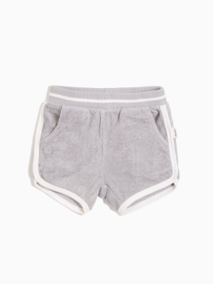 Miles Infant Terry Cloth Shorts - Grey