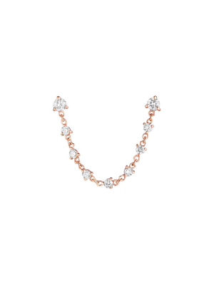 Sparkler Double Ear Chain - Rose Gold