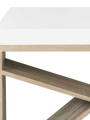 Canning Lacquer Coffee Table White/light Oak