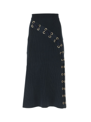 Alexander Mcqueen Eyelet Midi Skirt