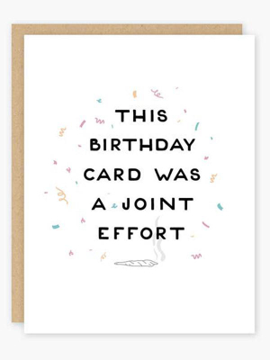 Joint Effort Birthday Card