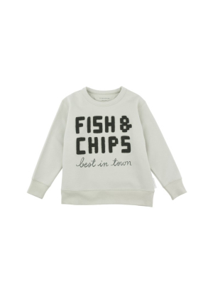 Tiny Cottons Fish & Chips Graphic Sweatshirt