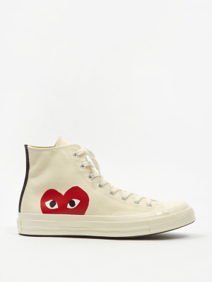 Comme Des Garcons Play X Converse Chuck Taylor All Star 70 Hi - Beige