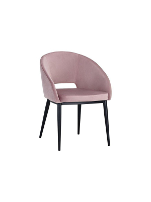 Thatcher Dining Chair - Black - Blush Purple Sky