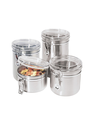Oggi Stainless Steel Canister Set 4pc
