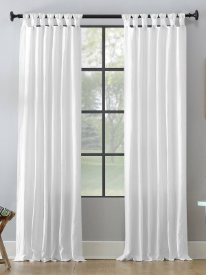 Washed Cotton Twist Tab Light Filtering Curtain Panel - Archaeo