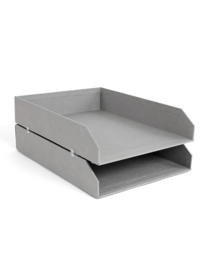 Hakan 2pk Letter Trays Gray - Bigso Box Of Sweden