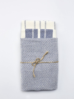 Hand Towel Set Of 3 Chambray