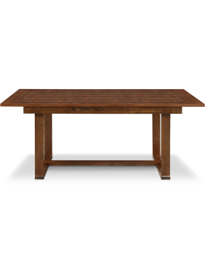 Wesley Extendable Dining Table Brown - Clickdecor