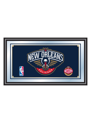 New Orleans Pelicans Team Logo Wall Mirror