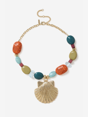 **shell Pendant Collar Necklace