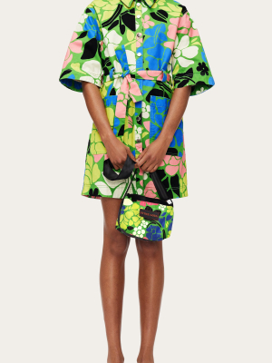 Carli Printed Gabardine Cotton Mini Dress