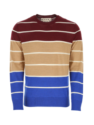 Marni Striped Colour Block Knit Jumper