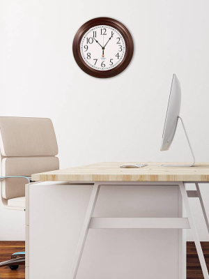 16" Boardroom Decorative Clock Mahogany - The Chicago Lighthouse