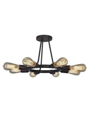 Dakota 8 Light Bronze Ceiling Mount